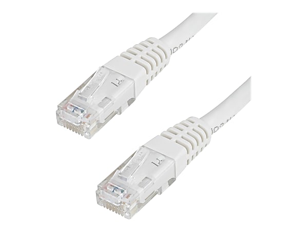 StarTech.com 2ft CAT6 Ethernet Cable - White Molded Gigabit CAT 6 Wire - 100W PoE RJ45 UTP 650MHz - Category 6 Network Patch Cord UL/TIA