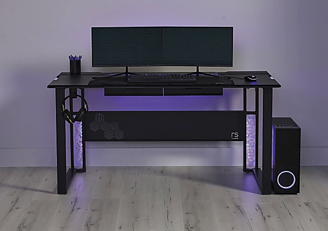 RS Gaming Mergence 60 W RGB Gaming Computer Desk With 10 RS Gaming Mergence 60 W RGB Gaming Computer Desk With 10