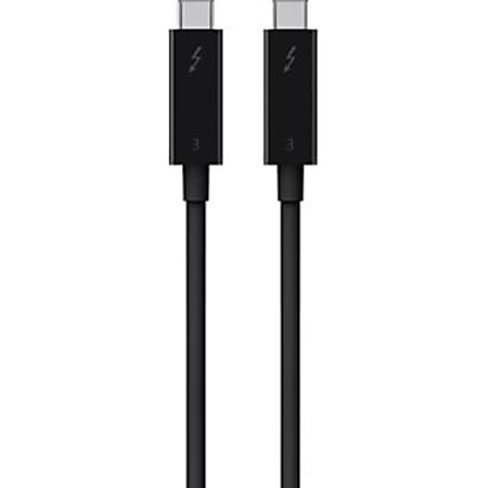 Belkin Thunderbolt 3 Cable (USB-C to USB-C) (100W) (6.5ft/2m) F2CD085bt2M-BLK - First End: 1 x Type C Male Thunderbolt 3 - Second End: 1 x Type C Male Thunderbolt 3 - 40 Gbit/s - Black