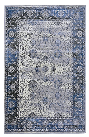 Linon Paramount Area Rug, 2' x 3', Isfahan, Gray/Charcoal