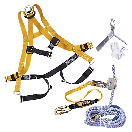 Honeywell Titan Roofing Fall Protection Kit, One Size, Yellow