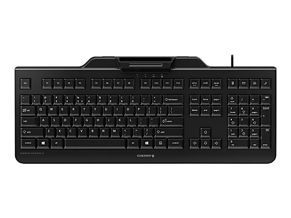 CHERRY SECURE BOARD 1.0 - Keyboard - with NFC - USB - US with Euro symbol - key switch: CHERRY LPK - black