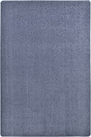 Joy Carpets Kid Essentials Solid Color Rectangle Area Rug, Endurance, 4' x 6', Glacier Blue