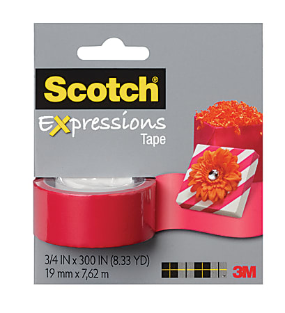Scotch® Expressions Tape, 3/4" x 300", Salmon