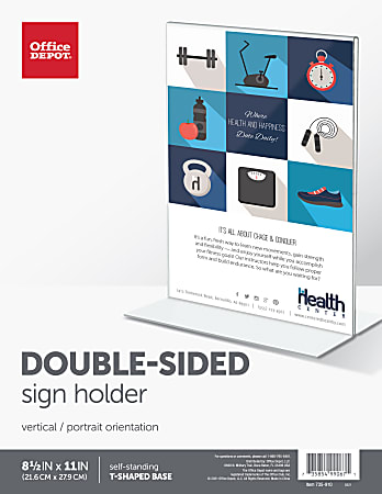 40 Pack 8.5 X 11 Acrylic Sign Holder Bulk Vertical Slanted Back Sign