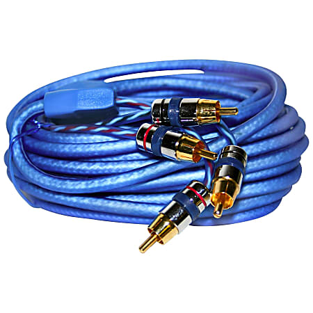 db Link Elite RCA Audio Cable - 17 ft RCA Audio Cable for Audio Device - First End: 2 x RCA Male Stereo Audio - Second End: 2 x RCA Male Stereo Audio - Shielding - Gold Plated Contact - Blue