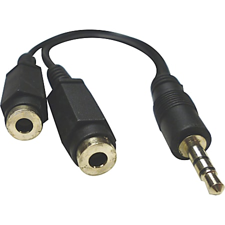 Professional Cable ST35-SPLIT Stereo Audio Splitter Cable - Audio Cable - First End: 1 x Mini-phone Male Stereo Audio - Second End: 2 x Mini-phone Female Stereo Audio - Splitter Cable