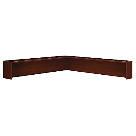 Bush Business Furniture Components Reception L Shelf, Mahogany, Premium Installation