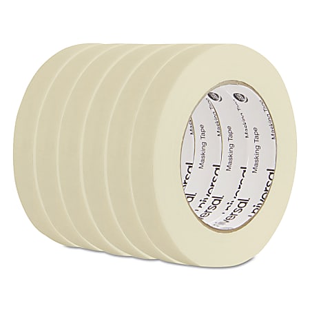 Universal General Purpose Masking Tape - 18mm Width x 55m Length - 3" Core - Removable - Dispenser Not Included - 1 / Pack