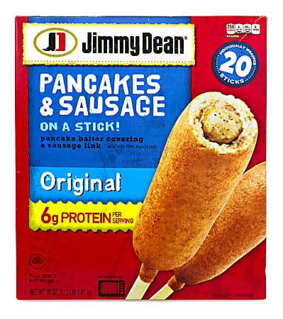 Jimmy Dean Pancakes & Sausage On A Stick, 49.92 Oz, Box Of 20 Sausages