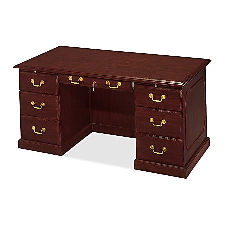 DMI Office Furniture Governor's Collection Double Pedestal,, Mahogany