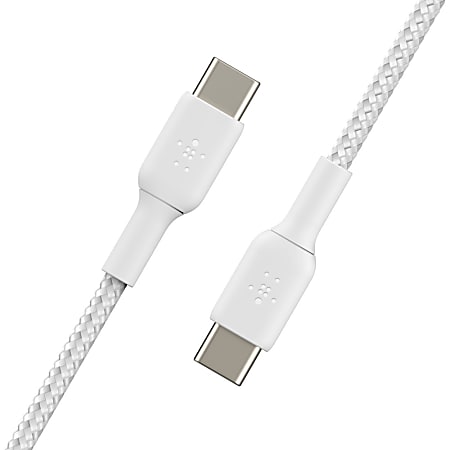 Belkin BoostCharge Braided USB-C To USB-C Cable, 1M/3.3ft, White