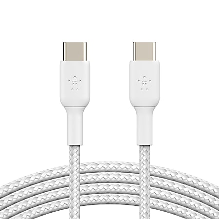Belkin BoostCharge Braided USB-C To USB-C Cable, 1M/3.3ft, White