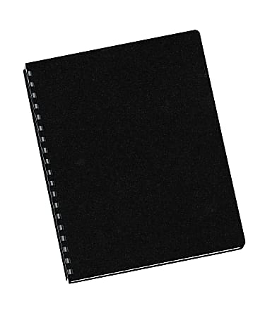 Fellowes® Futura™ Presentation Covers for Binding Systems, Opaque Black, 11.25 x 8.75, Unpunched, 25/Pack