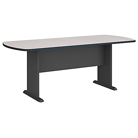 Bush Business Furniture 79"W x 34"D Racetrack Oval Conference Table, Slate/Graphite Gray, Standard Delivery