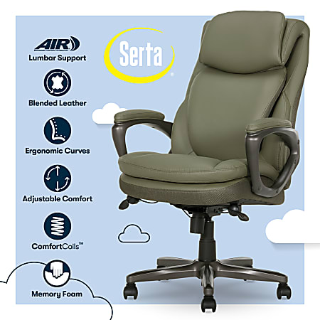 Serta Smart Layers Arlington Air Ergonomic Bonded Leather