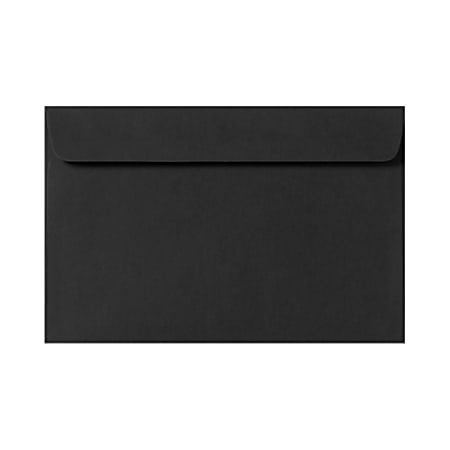 LUX Booklet 9" x 12" Envelopes, Gummed Seal, Midnight Black, Pack Of 1,000