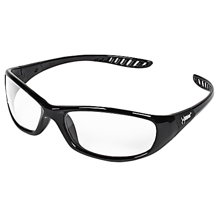 KleenGuard V40 Hellraiser Safety Eyewear - Lightweight, Flexible, Comfortable - Ultraviolet Protection - Polycarbonate Lens - Clear, Black - 1 Each