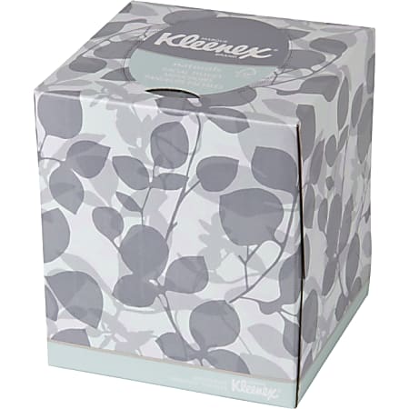 Kleenex Naturals BOUTIQUE Facial Tissue - 8" x 8.40" - White - Virgin Fiber, Fiber - Soft - For Restroom - 95 Sheets Per Box - 36 / Carton