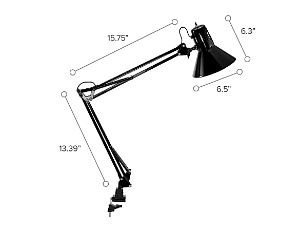 Desk lamp outlet with movable arm