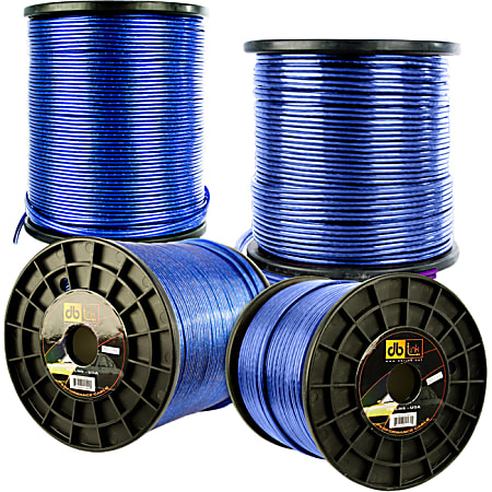 db Link Audio Cable - 250 ft Audio Cable for Speaker - First End: Bare Wire - Second End: Bare Wire - Blue