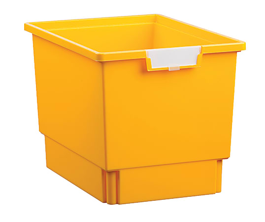 Storsystem Standard Width Quad-Depth Tote Tray, 42.4 Qt, 16 3/4" x 12 1/3" x 12", Primary Yellow