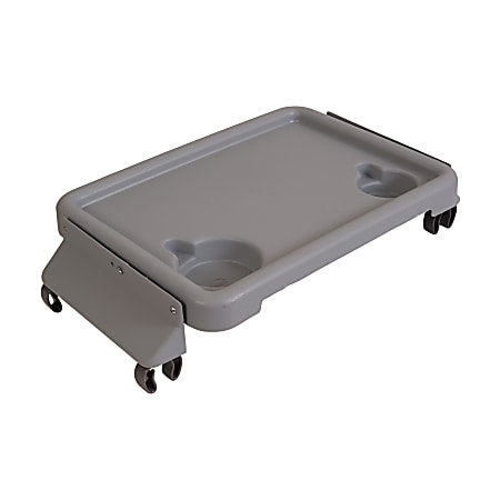 DMI® Folding Walker Tray With Cup Holders, 16" x 11", Gray