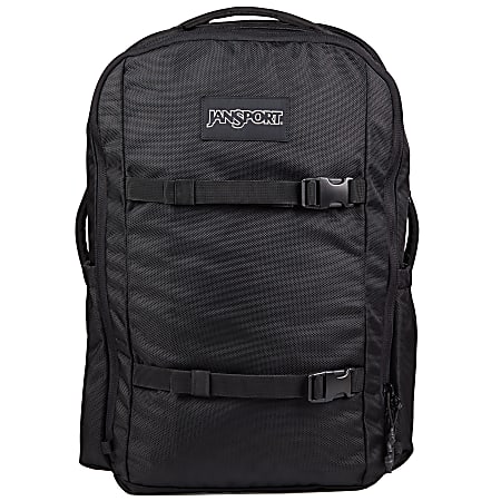 JanSport 1680D Polyester Venture Pack, 21-1/2&rdquo;H x 6-5/16&rdquo;W x 13-1/4&rdquo;D, 100% Recycled, Black