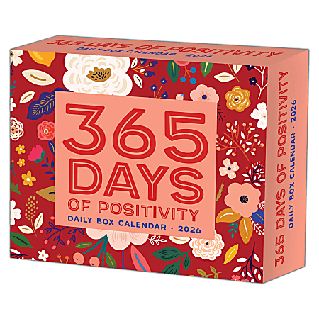 2026 Willow Creek Press Page-A-Day Daily Desk Calendar, 6-1/4" x 5-1/2", 365 Days of Positivity, January To December, 53874