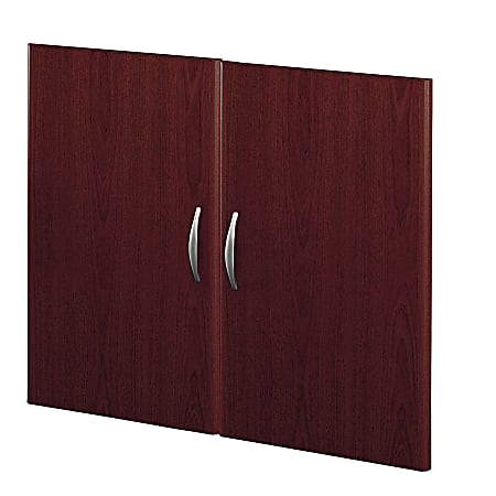 Bush Business Furniture Components Half-Height 2 Door Kit, Mahogany, Standard Delivery