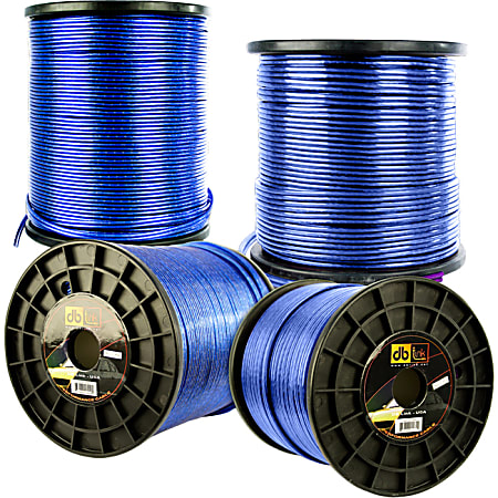 db Link Audio Cable - 500 ft Audio Cable for Speaker, Audio Device - Bare Wire - Bare Wire - Blue