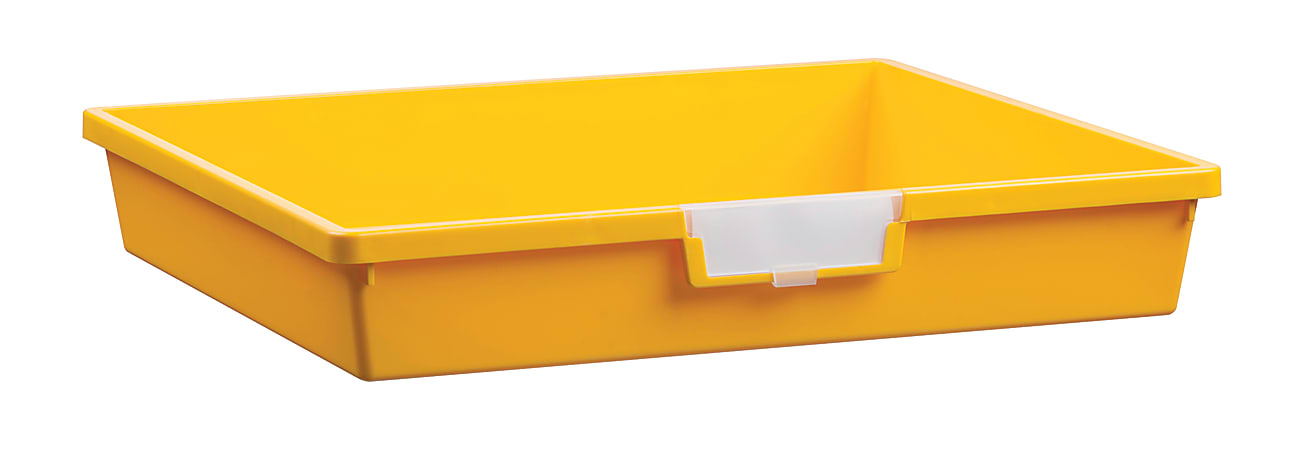 Storsystem Extra-Wide Single-Depth Tote Tray, 3" x 18 1/2" x 16 3/4", Primary Yellow