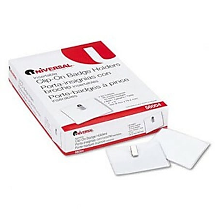 Universal 56004 Media Holder Kit - Plastic - 50 / Box - Clear