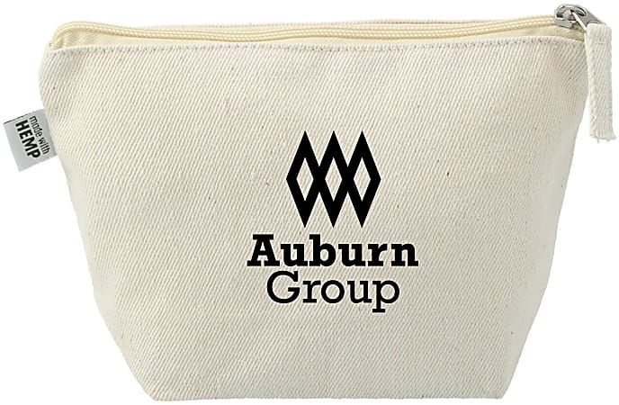 Custom Promotional Hemp Cotton Pouch, 5-1/2” x 8”, Natural