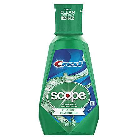 Crest® And Scope® Rinse, Classic Mint, 33.8 Oz, Pack Of 6 Bottles