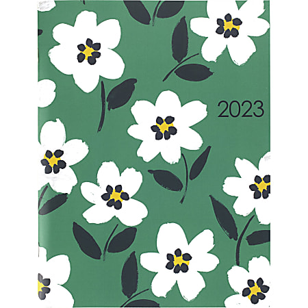 Office Depot® Brand Monthly Planner, 8-1/4" x 10-3/4", Floral, January To December 2023, OD500390