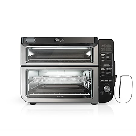 Ninja 12-in-1 Smart Double Oven With FlexDoor, 0.55 Cu. Ft., Silver/Black, Total Qty 1