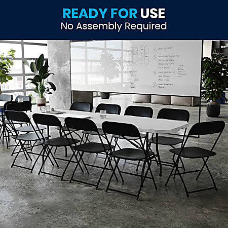 Flash Furniture Bi Fold Plastic EventTraining Folding Table Set