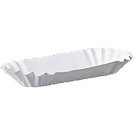 Brown Paper Goods Hot Dog Tray, 8"x 4", White, Case Of 3,000