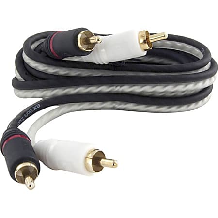 db Link 3' Strandworx Series RCA - 3 ft RCA Audio Cable for Audio Device - First End: 2 x RCA Male Audio - Second End: 2 x RCA Male Audio - Gold Plated Connector - Translucent Black, Translucent White
