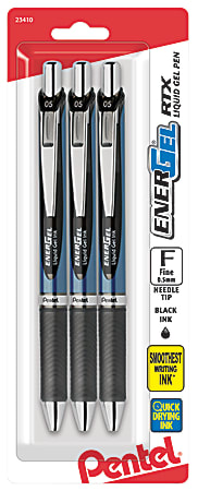 Pentel® EnerGel® Deluxe RTX Retractable Pens, Needle Point,