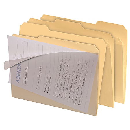 Find It® All-Tab Clearview Interior Folders, Letter Size, Manila, Pack Of 8