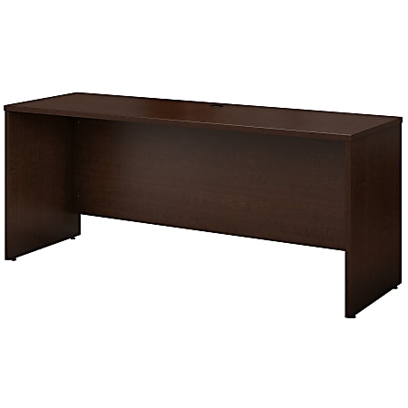 Bush Business Furniture Components Credenza Desk 72"W x 24"D, Mocha Cherry, Premium Installation