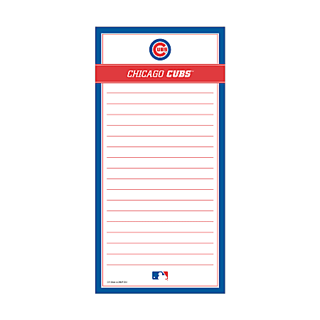 Markings by C.R. Gibson® Magnetic Listpad, 4 1/2" x 9 1/4", 75 Pages, Chicago Cubs