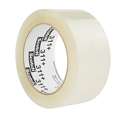 Scotch® High Tack Box Sealing Tape 311+, 1.88 in x 110 yds, 1 Tape Roll, 3 in Core, High Performance Sealing Tape, Clear