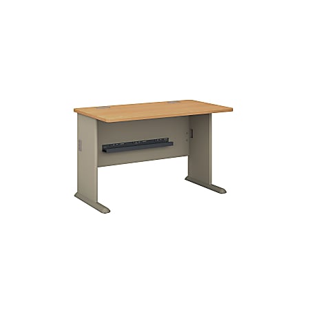 Bush Business Furniture Office Advantage Desk 48"W, Light Oak/Sage, Premium Installation