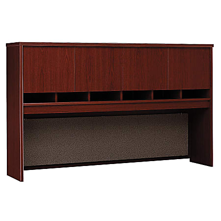 Bush Business Furniture Series C Components 4 Door Hutch, 72"W, Mahogany, Standard Delivery