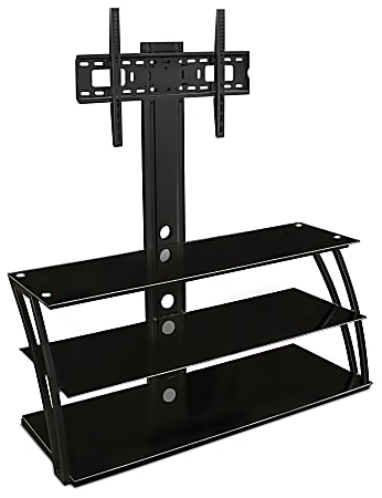 Mount-It! MI-864 Entertainment Center For 32 - 60" TVs, 50"H x 48"W x 18"D, Black