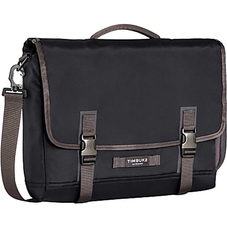 Timbuk2 Closer Carrying Case (Briefcase) for 15" Notebook - Jet Black - Water Resistant - Nylon, Neoprene Pocket - Handle, Shoulder Strap - 13" Height x 15.4" Width x 3.1" Depth