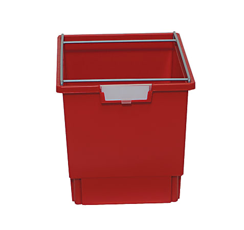 StorSystem Slim Line Filing Bin, Legal Size, 12"H x 16 3/4"W x 12"D, Primary Red
